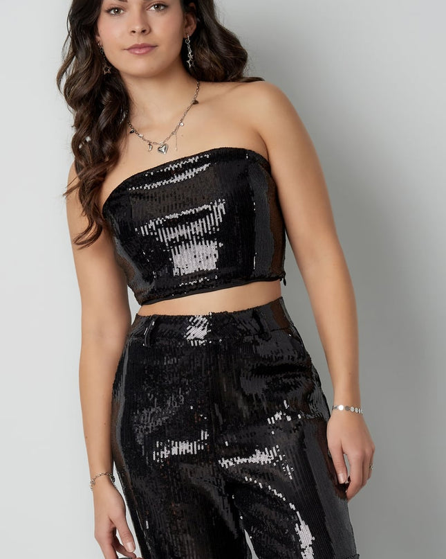 glitter bandeau top