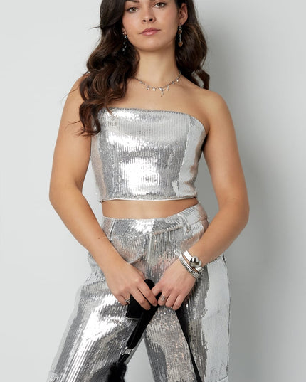 glitter bandeau top