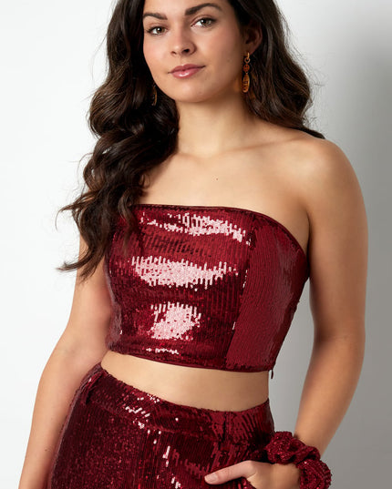 glitter bandeau top