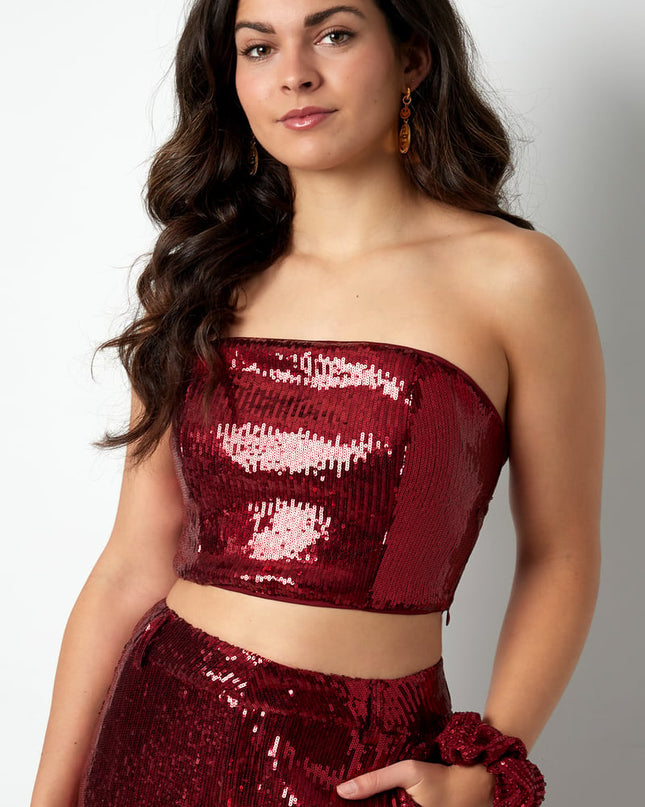 glitter bandeau top
