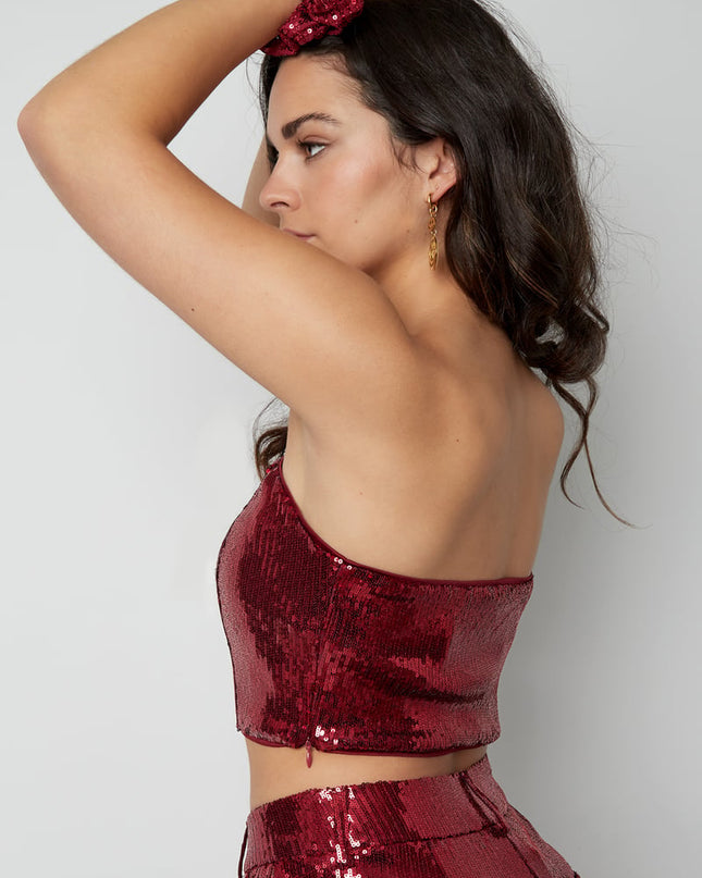glitter bandeau top