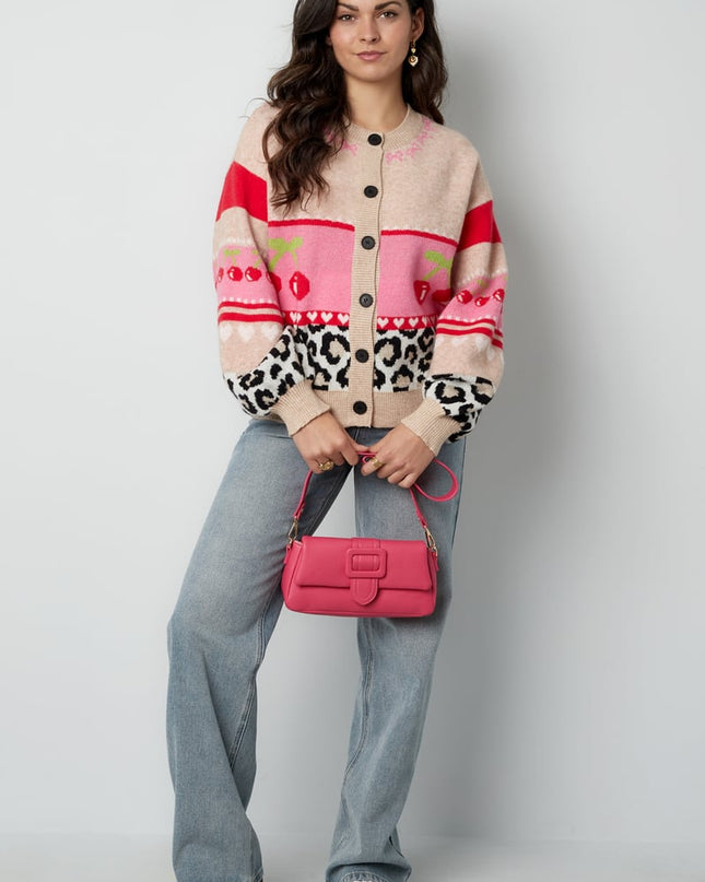 Vest cherry baby - Beige roze