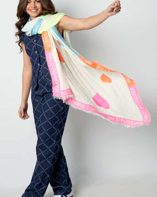 Colorful Print sjaal - multi