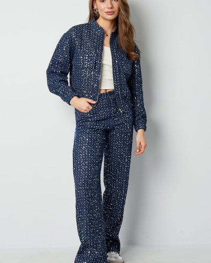 Denim jacket with sequins - Blue
