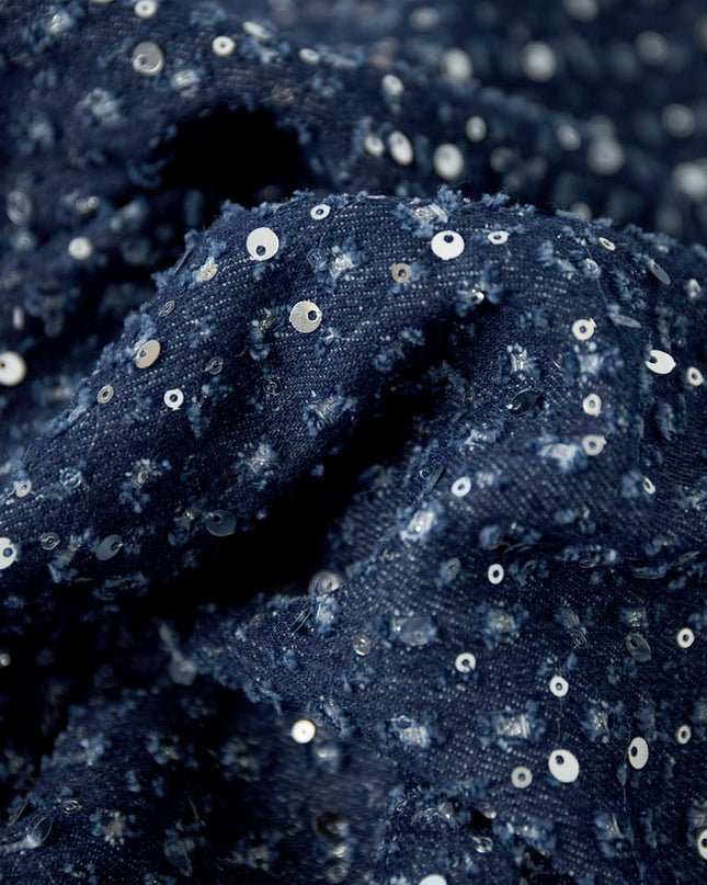 Denim jacket with sequins - Blue