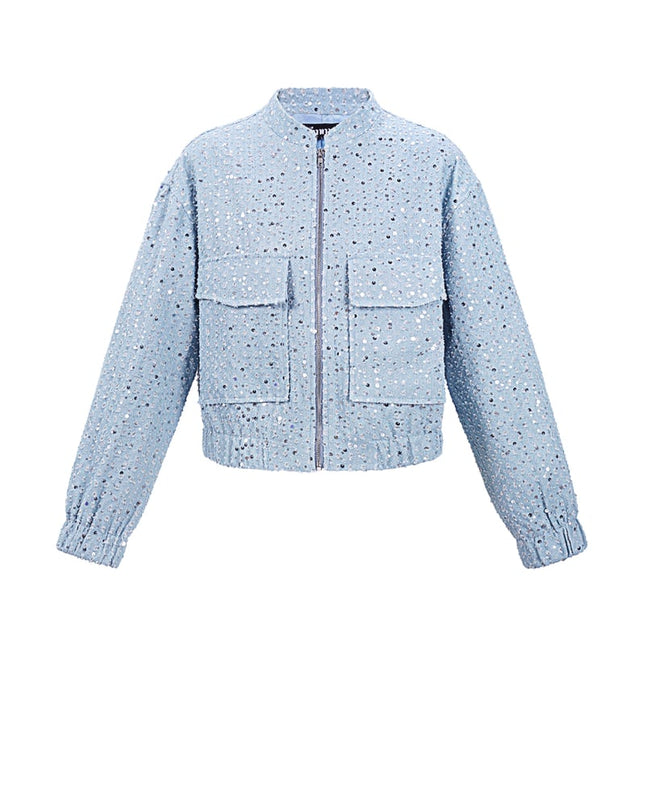 Denim jacket with sequins - Blue