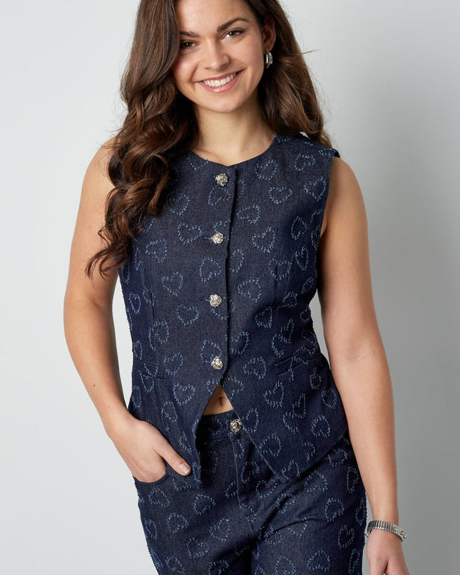 Heartsy Corset Top - Light Blue