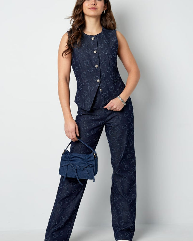 Heartsy Corset Top - Light Blue