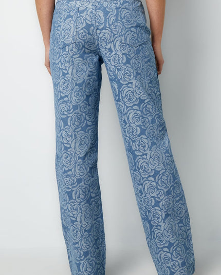 Flower fusion pants - light blue