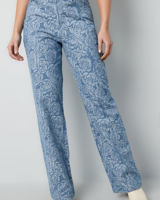 Flower fusion pants - light blue