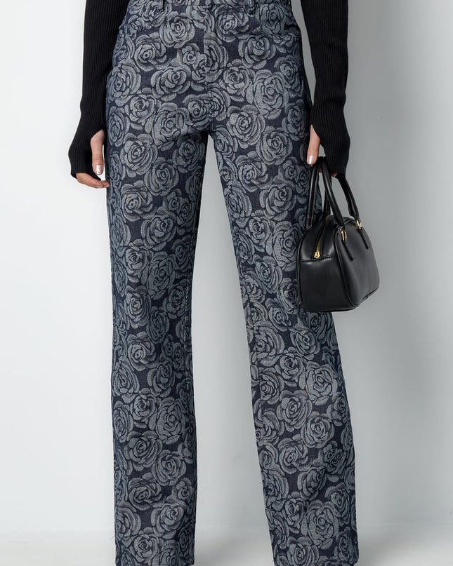 Flower fusion pants - light blue