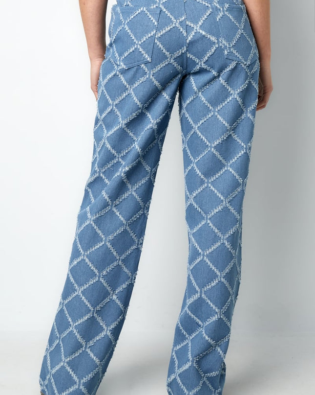 Grids of grace jeans - Light blue