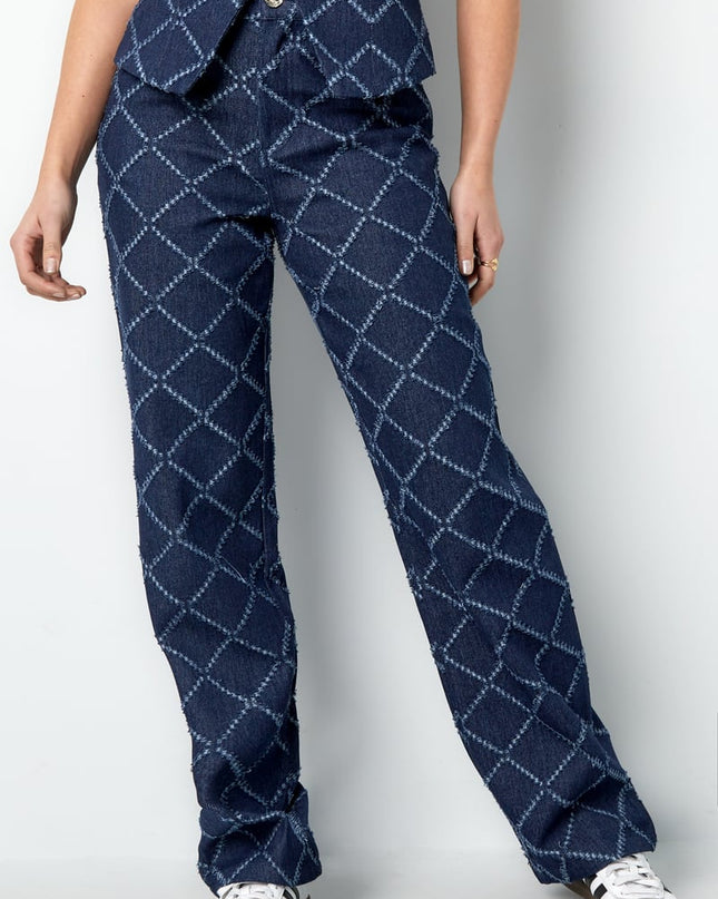 Grids of grace jeans - Light blue