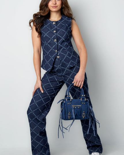 Grids of grace jeans - Light blue