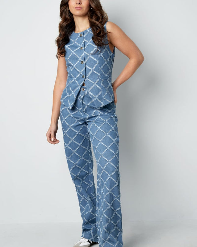 Grids of grace corset - Light blue