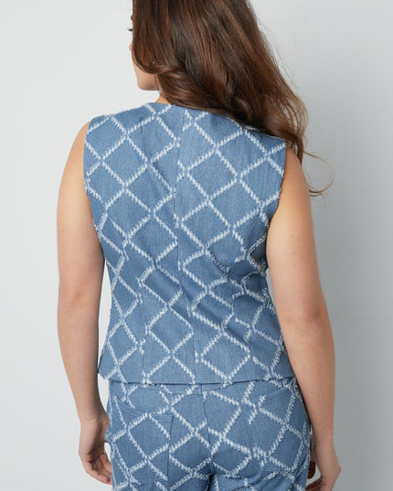 Grids of grace corset - Light blue