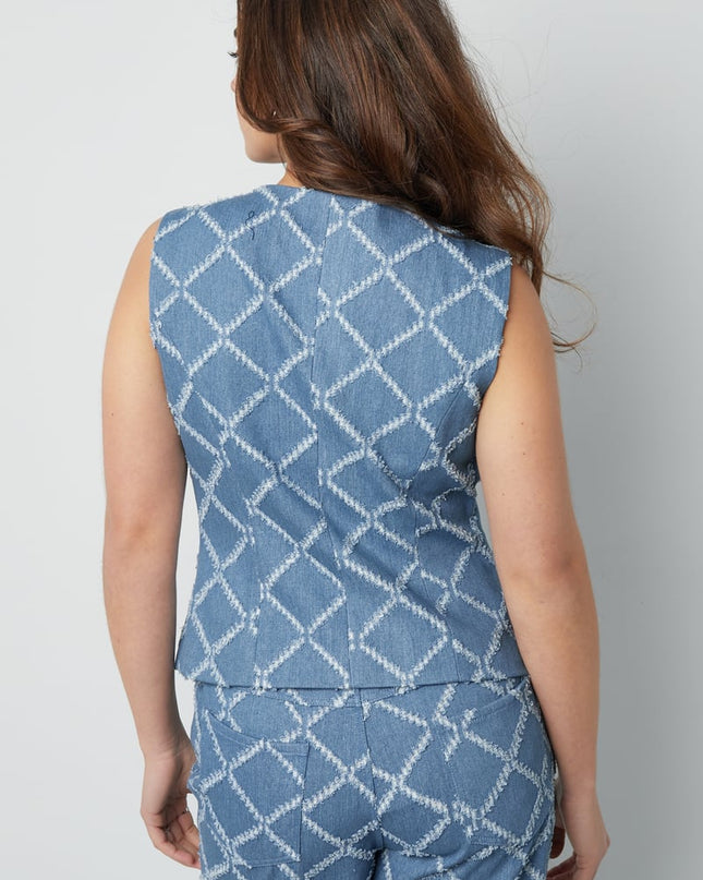 Grids of grace corset - Light blue