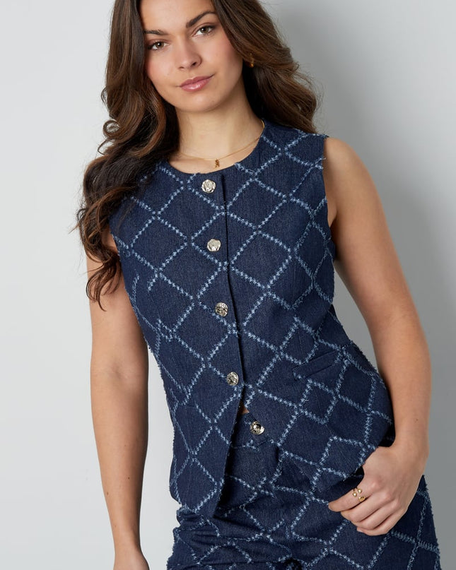 Grids of grace corset - Light blue