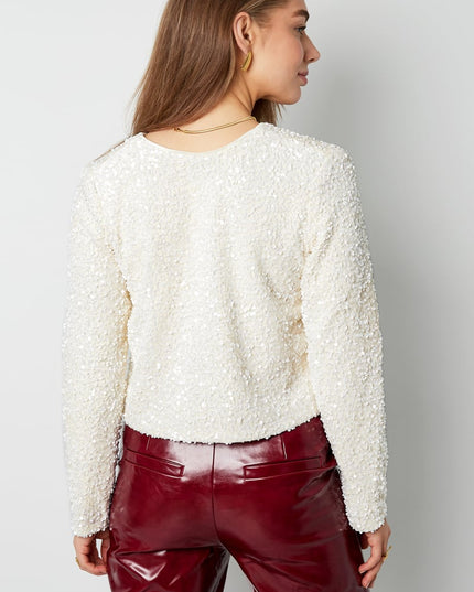 Party top with sequins