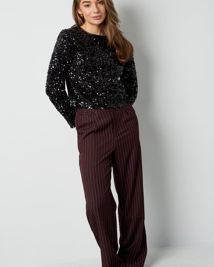 Party top with sequins
