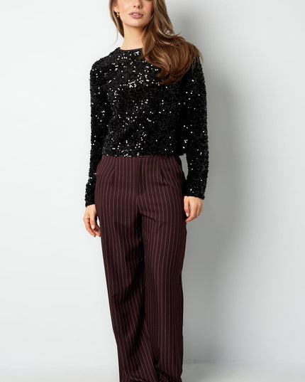 Party top with sequins