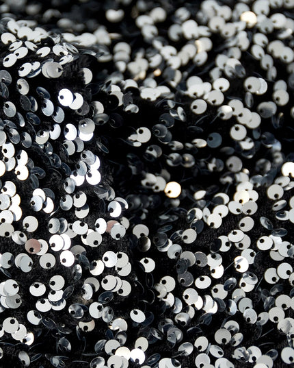 Glitter Corset Top - Black