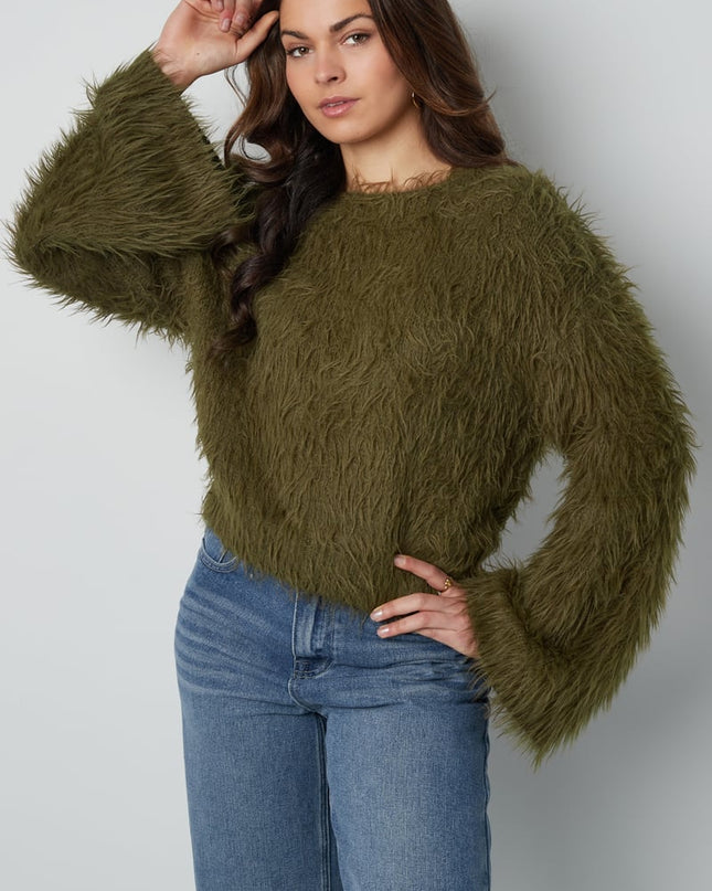 Fluffy finesse top - Burgundy