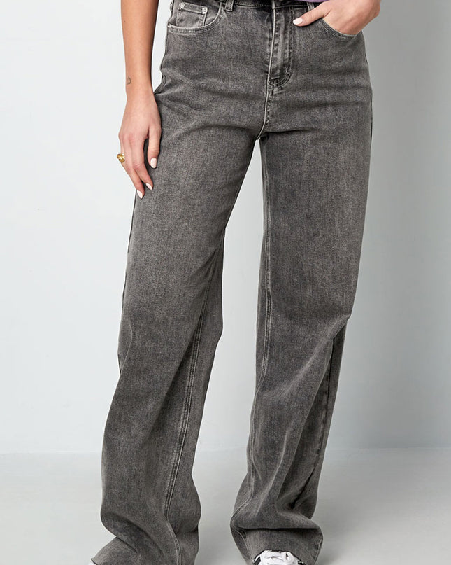 Cotton Woven Vrouwen Rechte Broek Casual Solid Color