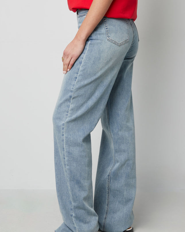 Cotton Woven Vrouwen Rechte Broek Casual Solid Color