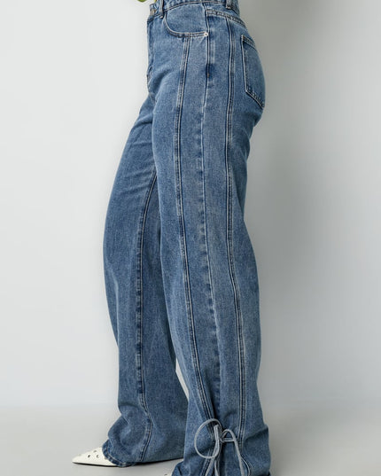 Jeans bossy bow - Blue