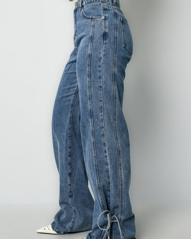Jeans bossy bow - Blue