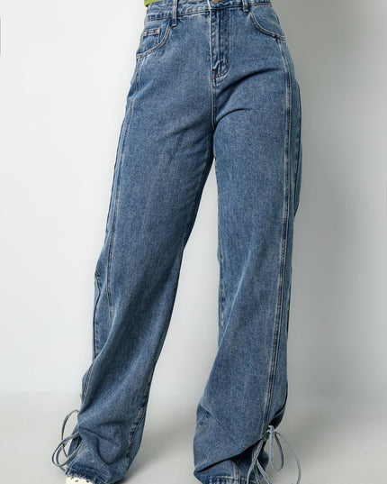 Jeans bossy bow - Blue