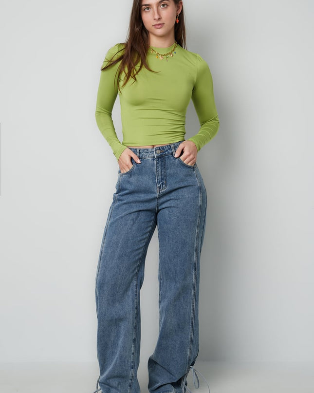 Jeans bossy bow - Blue