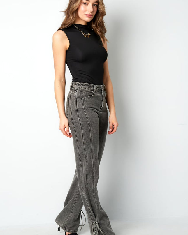 Jeans bossy bow - Blue