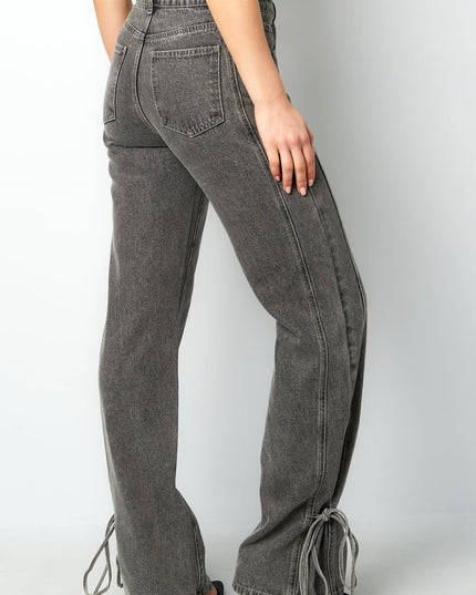 Jeans bossy bow - Blue