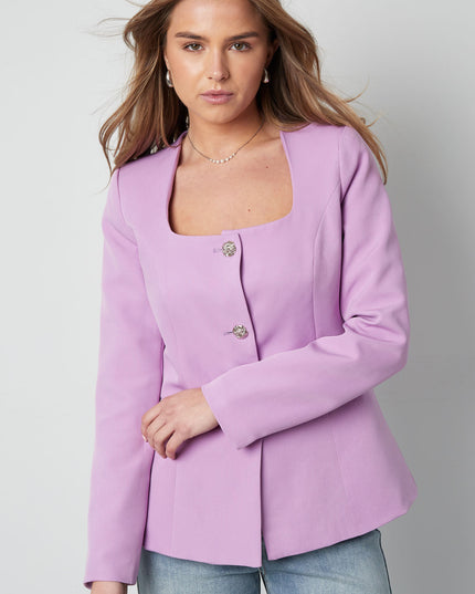 Trendy Blazer Top - lime