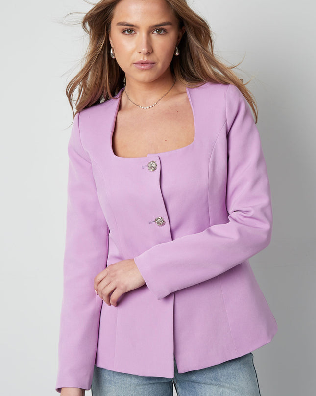 Trendy Blazer Top - lime