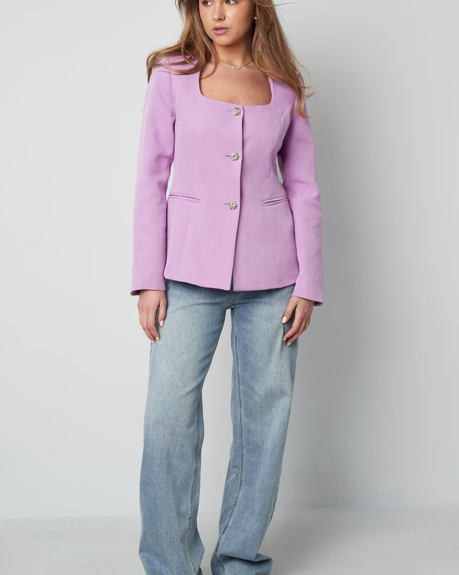 Trendy Blazer Top - lime