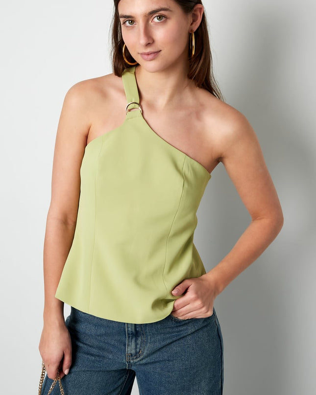 One shoulder cargo top