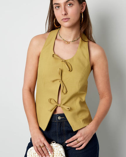 Bow Sleeveless Top