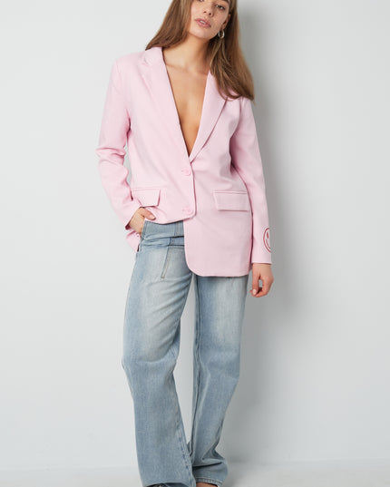 Blazer show your colorful smile - Gray