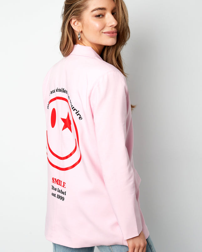 Blazer show your colorful smile - Gray