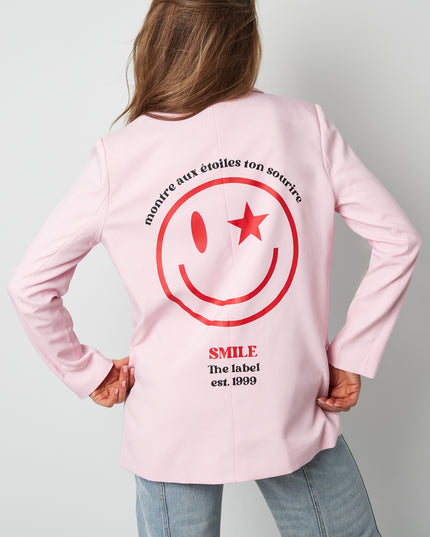 Blazer show your colorful smile - Gray