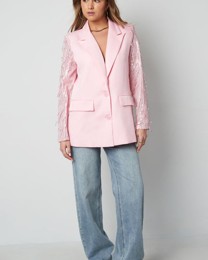 Blazer glitter mouwen