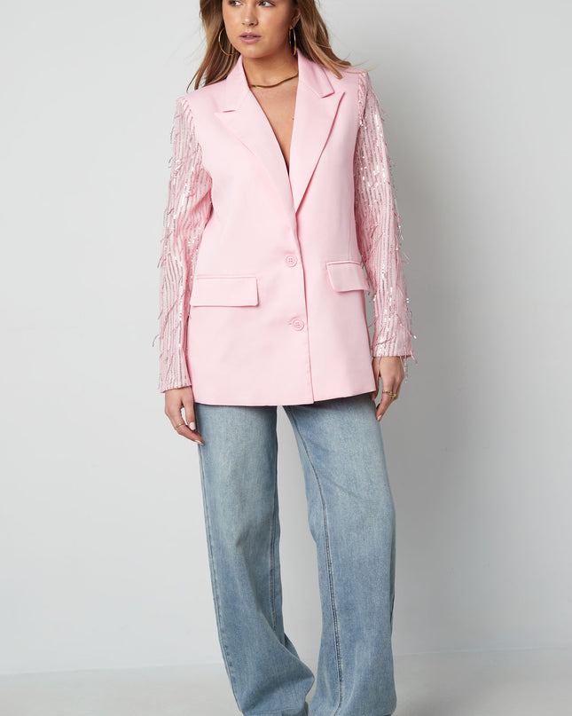 Blazer glitter mouwen