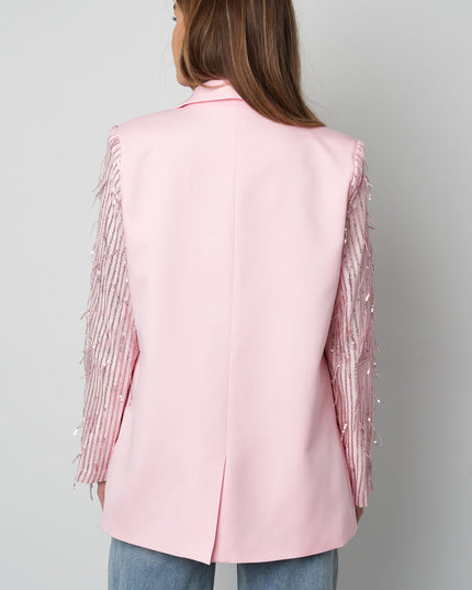 Blazer glitter mouwen