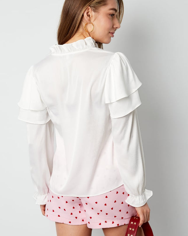 Ruffle blouse - White