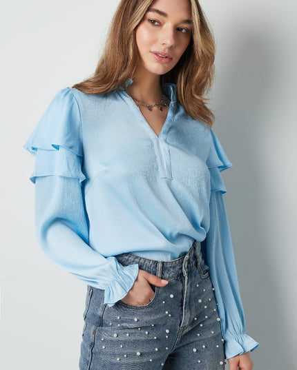 Ruffle blouse - White