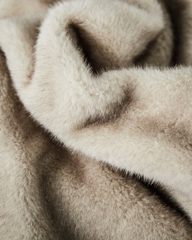Fluffy basic coat - Beige