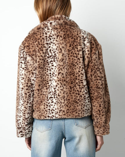 Leopard print jacket - Beige